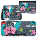 igsticker Nintendo Switch 用 デザインスキンシール 任天堂 ニンテンドー スイッチ 専用 本体ドック Joy-Con Joycon ジョイコン 専用 ゲーム機 カバー アクセサリー フィルム ステッカー 006586 テディベア 英語 文字