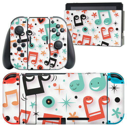 igsticker Nintendo Switch 用 デザインスキンシール 任天堂 ニンテンドー スイッチ 専用 本体ドック Joy-Con Joycon ジョイコン 専用 ゲーム機 カバー アクセサリー フィルム ステッカー 006622 音符 花 igsticker Nintendo Switch 用 デザインスキンシール 任天堂 ニンテンドー スイッチ 専用 本体ドック Joy-Con Joycon ジョイコン 専用 ゲーム機 カバー アクセサリー フィルム ステッカー 006622 音符 花