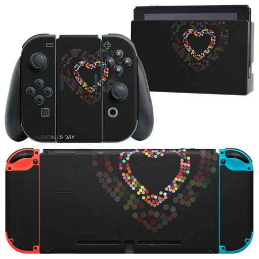 igsticker Nintendo Switch 用 デザインスキンシール 任天堂 ニンテンドー スイッチ 専用 本体ドック Joy-Con Joycon ジョイコン 専用 ゲーム機 カバー アクセサリー フィルム ステッカー 006655 ハート カラフル igsticker Nintendo Switch 用 デザインスキンシール 任天堂 ニンテンドー スイッチ 専用 本体ドック Joy-Con Joycon ジョイコン 専用 ゲーム機 カバー アクセサリー フィルム ステッカー 006655 ハート カラフル