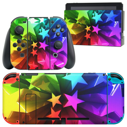 igsticker Nintendo Switch 用 デザインスキンシール 任天堂 ニンテンドー スイッチ 専用 本体ドック Joy-Con Joycon ジョイコン 専用 ゲーム機 カバー アクセサリー フィルム ステッカー 006745 星 スター レインボー igsticker Nintendo Switch 用 デザインスキンシール 任天堂 ニンテンドー スイッチ 専用 本体ドック Joy-Con Joycon ジョイコン 専用 ゲーム機 カバー アクセサリー フィルム ステッカー 006745 星 スター レインボー