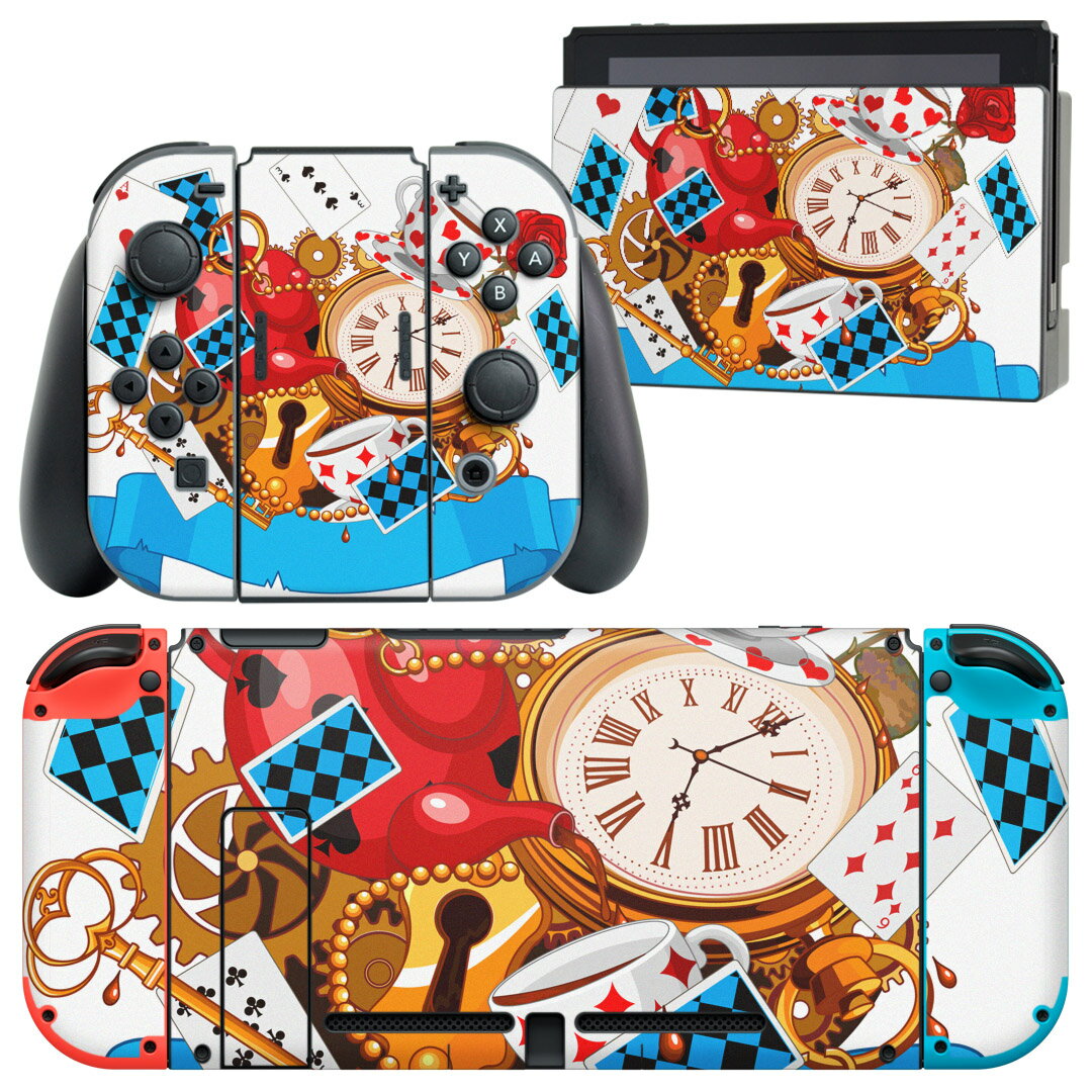 igsticker Nintendo Switch 用 デザインスキンシール 任天堂 ニンテンドー スイッチ 専用 本体ドック Joy-Con Joycon ジョイコン 専用 ..