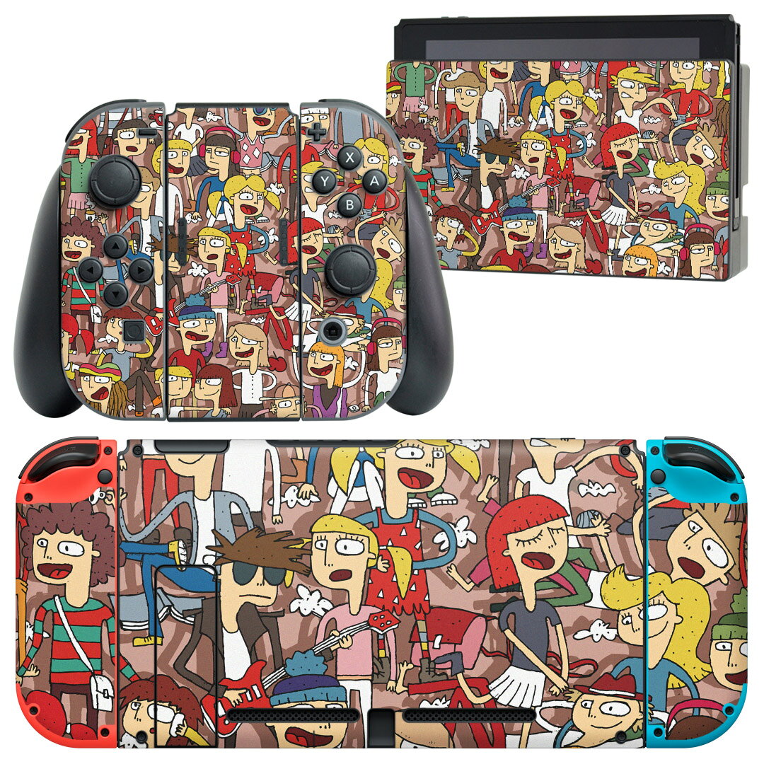 製品名 Nintendo Switch 本体裏面＆ドック正面＆ジョイコン専用 デザインスキンシール セット内容 Nintendo Switch 本体＆ドック＆ジョイコン用スキンシール（各1枚） ニンテンドースイッチ専用です。携帯機のSwitch LiteやProコンには対応していません。 商品特徴 再剥離性シートを素材に採用し、細かな位置調整がしやすく貼り直しが容易です。専用の業務プリンターを使い、商品画像と遜色のない美しい印刷仕上がり。 注意事項 画像はサンプルですので、ご覧の環境によっては多少色味に違いを感じる場合がございます。 イメージと違った、モニターと色味が異なるという理由での交換や返金はご対応出来かねます。スキンシールのみの販売で、ニンテンドースイッチ本体などは付属しません。シワができた場合、ドライヤーなどで軽く温め、外側に向けてシワを伸ばすように貼ってください。初回貼付時の位置調整や貼り直しは可能ですが、しっかりと押し付けて接着させた後の再剥離、再利用は保証しておりません。また接着部に油分や汚れが付着しますと角の部分は剥がれやすくなりますので、貼付時はあまり触れないようにご注意ください。無地のセミグロスシートにデザインをプリントした商品で、デコなどの加工はございません。 凹凸や光沢があるように見えたり布地や金属を素材にしたように見える商品もありますが、デザインの図版によるものです。印刷時に微妙な画像のズレが生じる場合がございます。ご注文後に1点1点制作する受注生産品の為、不良品以外のご返品や交換は固くお断りします。当店における繰り返しの実機テストでは問題ありませんでしたが、経過年数や使用環境により、シールを剥がす際に本体の塗装が一部剥がれる可能性があります。恐れ入りますが、万が一そのような状況になった場合でも当店ではゲーム機本体の保証は出来かねますので、予めご理解の上お求めください。 商品発送 完全受注生産のハンドメイド商品となりますので、既製品と比べて発送までお時間を頂いています。 基本的に決済確認後2?3営業日、最大で10営業日での発送となります。繁忙期や休業日明けの場合はさらに時間がかかる場合があります。 その際には別途メールにてご連絡致します。メール便の場合、発送日から到着までに2?4日ほどかかる場合が多く、紛失などの保障もご対応できかねます。あらかじめご了承下さい。