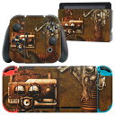 igsticker Nintendo Switch 用 デザインスキンシール 任天堂 ニンテンドー スイッチ 専用 本体ドック Joy-Con Joycon ジョイコン 専用 ゲーム機 カバー アクセサリー フィルム ステッカー 006878 機械 レトロ(2)