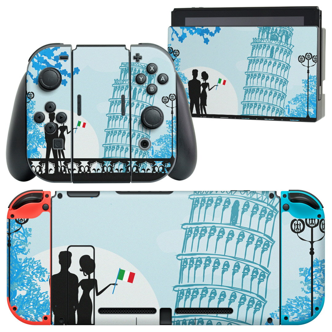 igsticker Nintendo Switch 用 デザインスキンシール 任天堂 ニンテンドー スイッチ 専用 本体ドック Joy-Con Joycon ジョイコン 専用 ゲーム機 カバー アクセサリー フィルム ステッカー 006917 国旗 イラスト 人物