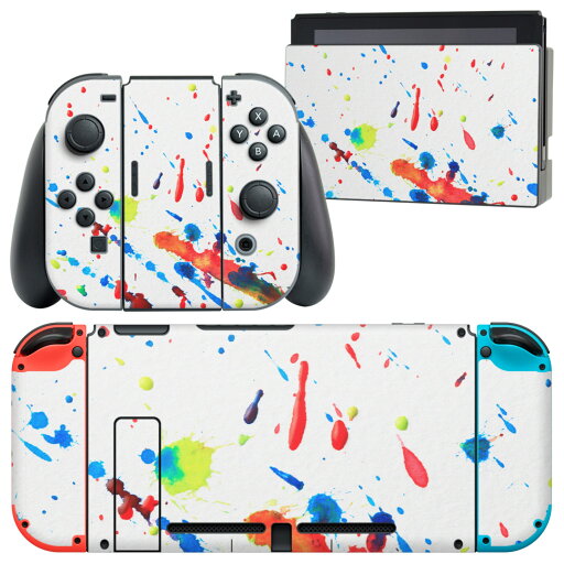 igsticker Nintendo Switch 用 デザインスキンシール 任天堂 ニンテンドー スイッチ 専用 本体ドック Joy-Con Joycon ジョイコン 専用 ゲーム機 カバー アクセサリー フィルム ステッカー 006948 インク カラフル igsticker Nintendo Switch 用 デザインスキンシール 任天堂 ニンテンドー スイッチ 専用 本体ドック Joy-Con Joycon ジョイコン 専用 ゲーム機 カバー アクセサリー フィルム ステッカー 006948 インク カラフル