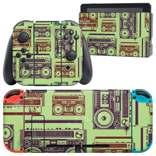 igsticker Nintendo Switch 用 デザインスキンシール 任天堂 ニンテンドー スイッチ 専用 本体ドック Joy-Con Joycon ジョイコン 専用 ゲーム機 カバー アクセサリー フィルム ステッカー 006949 ラジオ 模様 igsticker Nintendo Switch 用 デザインスキンシール 任天堂 ニンテンドー スイッチ 専用 本体ドック Joy-Con Joycon ジョイコン 専用 ゲーム機 カバー アクセサリー フィルム ステッカー 006949 ラジオ 模様