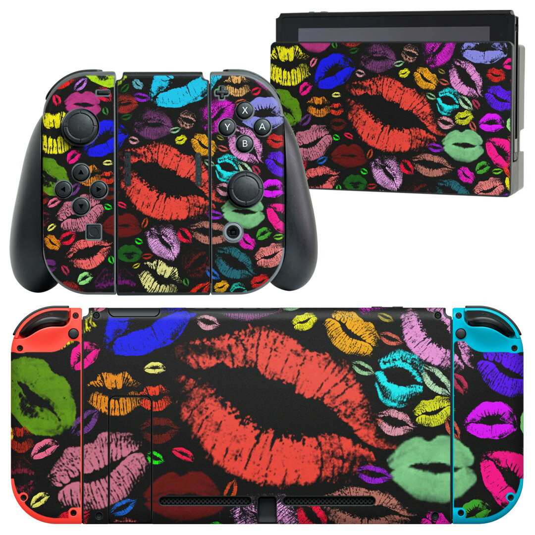 製品名 Nintendo Switch 本体裏面＆ドック正面＆ジョイコン専用 デザインスキンシール セット内容 Nintendo Switch 本体＆ドック＆ジョイコン用スキンシール（各1枚） ニンテンドースイッチ専用です。携帯機のSwitch LiteやProコンには対応していません。 商品特徴 再剥離性シートを素材に採用し、細かな位置調整がしやすく貼り直しが容易です。専用の業務プリンターを使い、商品画像と遜色のない美しい印刷仕上がり。 注意事項 画像はサンプルですので、ご覧の環境によっては多少色味に違いを感じる場合がございます。 イメージと違った、モニターと色味が異なるという理由での交換や返金はご対応出来かねます。スキンシールのみの販売で、ニンテンドースイッチ本体などは付属しません。シワができた場合、ドライヤーなどで軽く温め、外側に向けてシワを伸ばすように貼ってください。初回貼付時の位置調整や貼り直しは可能ですが、しっかりと押し付けて接着させた後の再剥離、再利用は保証しておりません。また接着部に油分や汚れが付着しますと角の部分は剥がれやすくなりますので、貼付時はあまり触れないようにご注意ください。無地のセミグロスシートにデザインをプリントした商品で、デコなどの加工はございません。 凹凸や光沢があるように見えたり布地や金属を素材にしたように見える商品もありますが、デザインの図版によるものです。印刷時に微妙な画像のズレが生じる場合がございます。ご注文後に1点1点制作する受注生産品の為、不良品以外のご返品や交換は固くお断りします。当店における繰り返しの実機テストでは問題ありませんでしたが、経過年数や使用環境により、シールを剥がす際に本体の塗装が一部剥がれる可能性があります。恐れ入りますが、万が一そのような状況になった場合でも当店ではゲーム機本体の保証は出来かねますので、予めご理解の上お求めください。 商品発送 完全受注生産のハンドメイド商品となりますので、既製品と比べて発送までお時間を頂いています。 基本的に決済確認後2?3営業日、最大で10営業日での発送となります。繁忙期や休業日明けの場合はさらに時間がかかる場合があります。 その際には別途メールにてご連絡致します。メール便の場合、発送日から到着までに2?4日ほどかかる場合が多く、紛失などの保障もご対応できかねます。あらかじめご了承下さい。