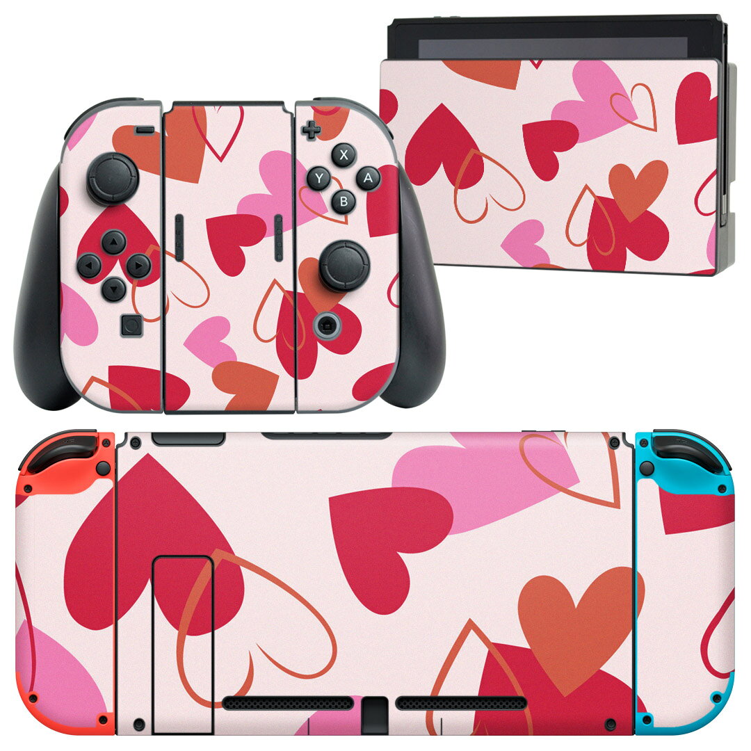 製品名 Nintendo Switch 本体裏面＆ドック正面＆ジョイコン専用 デザインスキンシール セット内容 Nintendo Switch 本体＆ドック＆ジョイコン用スキンシール（各1枚） ニンテンドースイッチ専用です。携帯機のSwitch LiteやProコンには対応していません。 商品特徴 再剥離性シートを素材に採用し、細かな位置調整がしやすく貼り直しが容易です。専用の業務プリンターを使い、商品画像と遜色のない美しい印刷仕上がり。 注意事項 画像はサンプルですので、ご覧の環境によっては多少色味に違いを感じる場合がございます。 イメージと違った、モニターと色味が異なるという理由での交換や返金はご対応出来かねます。スキンシールのみの販売で、ニンテンドースイッチ本体などは付属しません。シワができた場合、ドライヤーなどで軽く温め、外側に向けてシワを伸ばすように貼ってください。初回貼付時の位置調整や貼り直しは可能ですが、しっかりと押し付けて接着させた後の再剥離、再利用は保証しておりません。また接着部に油分や汚れが付着しますと角の部分は剥がれやすくなりますので、貼付時はあまり触れないようにご注意ください。無地のセミグロスシートにデザインをプリントした商品で、デコなどの加工はございません。 凹凸や光沢があるように見えたり布地や金属を素材にしたように見える商品もありますが、デザインの図版によるものです。印刷時に微妙な画像のズレが生じる場合がございます。ご注文後に1点1点制作する受注生産品の為、不良品以外のご返品や交換は固くお断りします。当店における繰り返しの実機テストでは問題ありませんでしたが、経過年数や使用環境により、シールを剥がす際に本体の塗装が一部剥がれる可能性があります。恐れ入りますが、万が一そのような状況になった場合でも当店ではゲーム機本体の保証は出来かねますので、予めご理解の上お求めください。 商品発送 完全受注生産のハンドメイド商品となりますので、既製品と比べて発送までお時間を頂いています。 基本的に決済確認後2?3営業日、最大で10営業日での発送となります。繁忙期や休業日明けの場合はさらに時間がかかる場合があります。 その際には別途メールにてご連絡致します。メール便の場合、発送日から到着までに2?4日ほどかかる場合が多く、紛失などの保障もご対応できかねます。あらかじめご了承下さい。