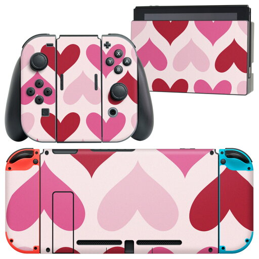 igsticker Nintendo Switch 用 デザインスキンシール 任天堂 ニンテンドー スイッチ 専用 本体ドック Joy-Con Joycon ジョイコン 専用 ゲーム機 カバー アクセサリー フィルム ステッカー 007011 ハート 模様 igsticker Nintendo Switch 用 デザインスキンシール 任天堂 ニンテンドー スイッチ 専用 本体ドック Joy-Con Joycon ジョイコン 専用 ゲーム機 カバー アクセサリー フィルム ステッカー 007011 ハート 模様