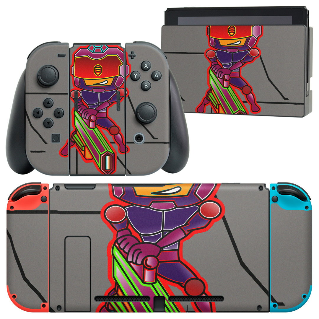 igsticker Nintendo Switch 用 デザインスキンシール 任天堂 ニンテンドー スイッチ 専用 本体ドック Joy-Con Joycon ジョイコン 専用 ゲーム機 カバー アクセサリー フィルム ステッカー 007114 イラスト キャラクター