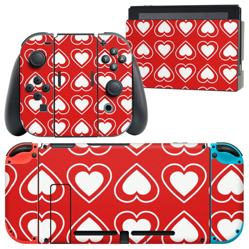 igsticker Nintendo Switch 用 デザインスキンシール 任天堂 ニンテンドー スイッチ 専用 本体ドック Joy-Con Joycon ジョイコン 専用 ゲーム機 カバー アクセサリー フィルム ステッカー 007204 ハート 模様 igsticker Nintendo Switch 用 デザインスキンシール 任天堂 ニンテンドー スイッチ 専用 本体ドック Joy-Con Joycon ジョイコン 専用 ゲーム機 カバー アクセサリー フィルム ステッカー 007204 ハート 模様