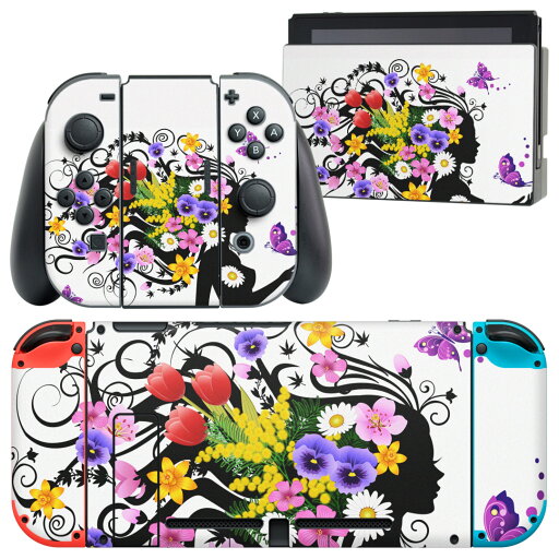 igsticker Nintendo Switch 用 デザインスキンシール 任天堂 ニンテンドー スイッチ 専用 本体ドック Joy-Con Joycon ジョイコン 専用 ゲーム機 カバー アクセサリー フィルム ステッカー 007220 花 人物 igsticker Nintendo Switch 用 デザインスキンシール 任天堂 ニンテンドー スイッチ 専用 本体ドック Joy-Con Joycon ジョイコン 専用 ゲーム機 カバー アクセサリー フィルム ステッカー 007220 花 人物