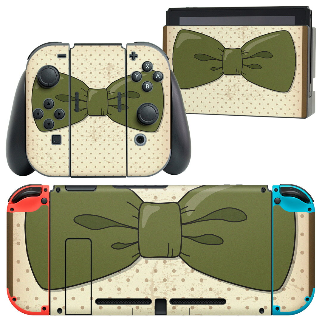 製品名 Nintendo Switch 本体裏面＆ドック正面＆ジョイコン専用 デザインスキンシール セット内容 Nintendo Switch 本体＆ドック＆ジョイコン用スキンシール（各1枚） ニンテンドースイッチ専用です。携帯機のSwitch LiteやProコンには対応していません。 商品特徴 再剥離性シートを素材に採用し、細かな位置調整がしやすく貼り直しが容易です。専用の業務プリンターを使い、商品画像と遜色のない美しい印刷仕上がり。 注意事項 画像はサンプルですので、ご覧の環境によっては多少色味に違いを感じる場合がございます。 イメージと違った、モニターと色味が異なるという理由での交換や返金はご対応出来かねます。スキンシールのみの販売で、ニンテンドースイッチ本体などは付属しません。シワができた場合、ドライヤーなどで軽く温め、外側に向けてシワを伸ばすように貼ってください。初回貼付時の位置調整や貼り直しは可能ですが、しっかりと押し付けて接着させた後の再剥離、再利用は保証しておりません。また接着部に油分や汚れが付着しますと角の部分は剥がれやすくなりますので、貼付時はあまり触れないようにご注意ください。無地のセミグロスシートにデザインをプリントした商品で、デコなどの加工はございません。 凹凸や光沢があるように見えたり布地や金属を素材にしたように見える商品もありますが、デザインの図版によるものです。印刷時に微妙な画像のズレが生じる場合がございます。ご注文後に1点1点制作する受注生産品の為、不良品以外のご返品や交換は固くお断りします。当店における繰り返しの実機テストでは問題ありませんでしたが、経過年数や使用環境により、シールを剥がす際に本体の塗装が一部剥がれる可能性があります。恐れ入りますが、万が一そのような状況になった場合でも当店ではゲーム機本体の保証は出来かねますので、予めご理解の上お求めください。 商品発送 完全受注生産のハンドメイド商品となりますので、既製品と比べて発送までお時間を頂いています。 基本的に決済確認後2?3営業日、最大で10営業日での発送となります。繁忙期や休業日明けの場合はさらに時間がかかる場合があります。 その際には別途メールにてご連絡致します。メール便の場合、発送日から到着までに2?4日ほどかかる場合が多く、紛失などの保障もご対応できかねます。あらかじめご了承下さい。