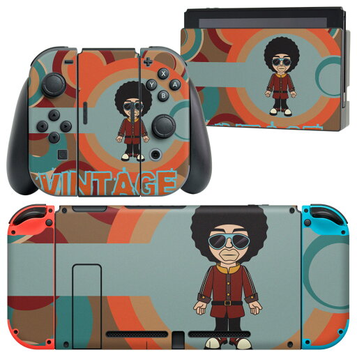 igsticker Nintendo Switch 用 デザインスキンシール 任天堂 ニンテンドー スイッチ 専用 本体ドック Joy-Con Joycon ジョイコン 専用 ゲーム機 カバー アクセサリー フィルム ステッカー 007363 アフロ キャラクター ビンテージ igsticker Nintendo Switch 用 デザインスキンシール 任天堂 ニンテンドー スイッチ 専用 本体ドック Joy-Con Joycon ジョイコン 専用 ゲーム機 カバー アクセサリー フィルム ステッカー 007363 アフロ キャラクター ビンテージ
