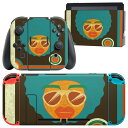 igsticker Nintendo Switch 用 デザインスキンシール 任天堂 ニンテンドー スイッチ 専用 本体ドック Joy-Con Joycon ジョイコン 専用 ゲーム機 カバー アクセサリー フィルム ステッカー 007372 アフロ 人物 イラスト(2)