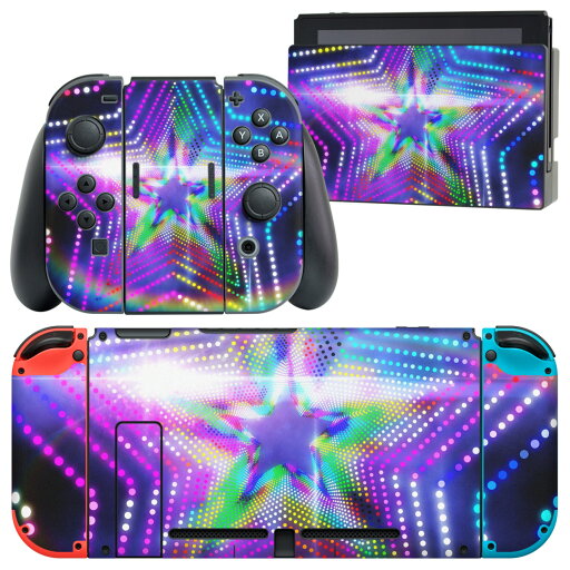 igsticker Nintendo Switch 用 デザインスキンシール 任天堂 ニンテンドー スイッチ 専用 本体ドック Joy-Con Joycon ジョイコン 専用 ゲーム機 カバー アクセサリー フィルム ステッカー 007397 カラフル レインボー 星 スター igsticker Nintendo Switch 用 デザインスキンシール 任天堂 ニンテンドー スイッチ 専用 本体ドック Joy-Con Joycon ジョイコン 専用 ゲーム機 カバー アクセサリー フィルム ステッカー 007397 カラフル レインボー 星 スター