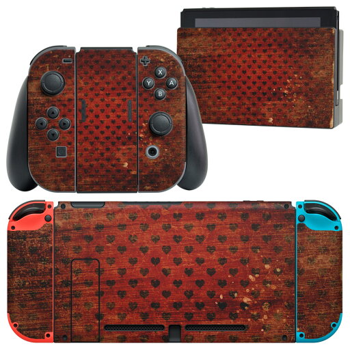 igsticker Nintendo Switch 用 デザインスキンシール 任天堂 ニンテンドー スイッチ 専用 本体ドック Joy-Con Joycon ジョイコン 専用 ゲーム機 カバー アクセサリー フィルム ステッカー 007423 赤 レッド ハート 模様 igsticker Nintendo Switch 用 デザインスキンシール 任天堂 ニンテンドー スイッチ 専用 本体ドック Joy-Con Joycon ジョイコン 専用 ゲーム機 カバー アクセサリー フィルム ステッカー 007423 赤 レッド ハート 模様