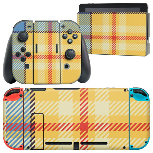 igsticker Nintendo Switch 用 デザインスキンシール 任天堂 ニンテンドー スイッチ 専用 本体ドック Joy-Con Joycon ジョイコン 専用 ゲーム機 カバー アクセサリー フィルム ステッカー 007431 チェック 模様 黄色 イエロー igsticker Nintendo Switch 用 デザインスキンシール 任天堂 ニンテンドー スイッチ 専用 本体ドック Joy-Con Joycon ジョイコン 専用 ゲーム機 カバー アクセサリー フィルム ステッカー 007431 チェック 模様 黄色 イエロー