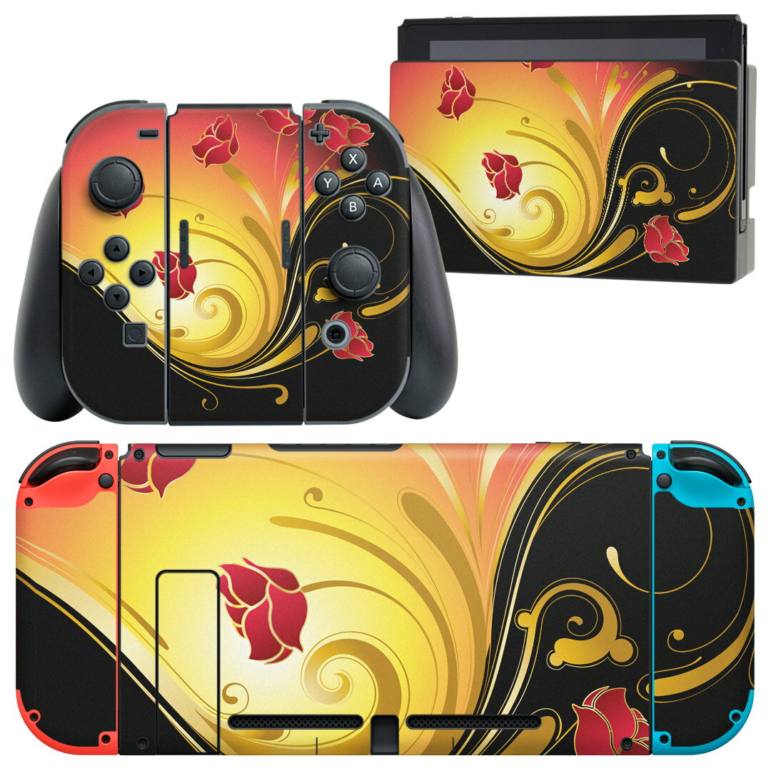 製品名 Nintendo Switch 本体裏面＆ドック正面＆ジョイコン専用 デザインスキンシール セット内容 Nintendo Switch 本体＆ドック＆ジョイコン用スキンシール（各1枚） ニンテンドースイッチ専用です。携帯機のSwitch LiteやProコンには対応していません。 商品特徴 再剥離性シートを素材に採用し、細かな位置調整がしやすく貼り直しが容易です。専用の業務プリンターを使い、商品画像と遜色のない美しい印刷仕上がり。 注意事項 画像はサンプルですので、ご覧の環境によっては多少色味に違いを感じる場合がございます。 イメージと違った、モニターと色味が異なるという理由での交換や返金はご対応出来かねます。スキンシールのみの販売で、ニンテンドースイッチ本体などは付属しません。シワができた場合、ドライヤーなどで軽く温め、外側に向けてシワを伸ばすように貼ってください。初回貼付時の位置調整や貼り直しは可能ですが、しっかりと押し付けて接着させた後の再剥離、再利用は保証しておりません。また接着部に油分や汚れが付着しますと角の部分は剥がれやすくなりますので、貼付時はあまり触れないようにご注意ください。無地のセミグロスシートにデザインをプリントした商品で、デコなどの加工はございません。 凹凸や光沢があるように見えたり布地や金属を素材にしたように見える商品もありますが、デザインの図版によるものです。印刷時に微妙な画像のズレが生じる場合がございます。ご注文後に1点1点制作する受注生産品の為、不良品以外のご返品や交換は固くお断りします。当店における繰り返しの実機テストでは問題ありませんでしたが、経過年数や使用環境により、シールを剥がす際に本体の塗装が一部剥がれる可能性があります。恐れ入りますが、万が一そのような状況になった場合でも当店ではゲーム機本体の保証は出来かねますので、予めご理解の上お求めください。 商品発送 完全受注生産のハンドメイド商品となりますので、既製品と比べて発送までお時間を頂いています。 基本的に決済確認後2?3営業日、最大で10営業日での発送となります。繁忙期や休業日明けの場合はさらに時間がかかる場合があります。 その際には別途メールにてご連絡致します。メール便の場合、発送日から到着までに2?4日ほどかかる場合が多く、紛失などの保障もご対応できかねます。あらかじめご了承下さい。