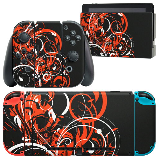 igsticker Nintendo Switch 用 デザインスキンシール 任天堂 ニンテンドー スイッチ 専用 本体ドック Joy-Con Joycon ジョイコン 専用 ゲーム機 カバー アクセサリー フィルム ステッカー 007550 植物 赤 レッド 黒 ブラック igsticker Nintendo Switch 用 デザインスキンシール 任天堂 ニンテンドー スイッチ 専用 本体ドック Joy-Con Joycon ジョイコン 専用 ゲーム機 カバー アクセサリー フィルム ステッカー 007550 植物 赤 レッド 黒 ブラック