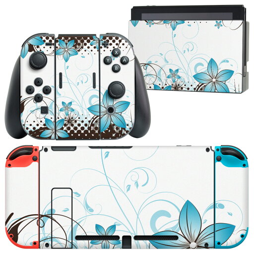 igsticker Nintendo Switch 用 デザインスキンシール 任天堂 ニンテンドー スイッチ 専用 本体ドック Joy-Con Joycon ジョイコン 専用 ゲーム機 カバー アクセサリー フィルム ステッカー 007571 花 水色 igsticker Nintendo Switch 用 デザインスキンシール 任天堂 ニンテンドー スイッチ 専用 本体ドック Joy-Con Joycon ジョイコン 専用 ゲーム機 カバー アクセサリー フィルム ステッカー 007571 花 水色
