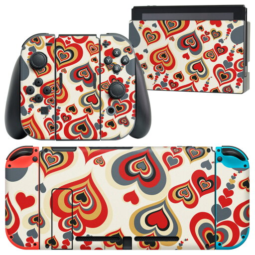 igsticker Nintendo Switch 用 デザインスキンシール 任天堂 ニンテンドー スイッチ 専用 本体ドック Joy-Con Joycon ジョイコン 専用 ゲーム機 カバー アクセサリー フィルム ステッカー 007590 ハート 赤 レッド 模様 igsticker Nintendo Switch 用 デザインスキンシール 任天堂 ニンテンドー スイッチ 専用 本体ドック Joy-Con Joycon ジョイコン 専用 ゲーム機 カバー アクセサリー フィルム ステッカー 007590 ハート 赤 レッド 模様