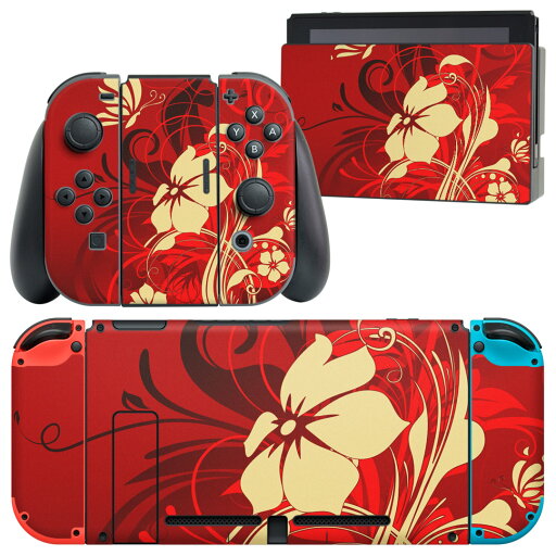 igsticker Nintendo Switch 用 デザインスキンシール 任天堂 ニンテンドー スイッチ 専用 本体ドック Joy-Con Joycon ジョイコン 専用 ゲーム機 カバー アクセサリー フィルム ステッカー 007606 花 赤 レッド igsticker Nintendo Switch 用 デザインスキンシール 任天堂 ニンテンドー スイッチ 専用 本体ドック Joy-Con Joycon ジョイコン 専用 ゲーム機 カバー アクセサリー フィルム ステッカー 007606 花 赤 レッド