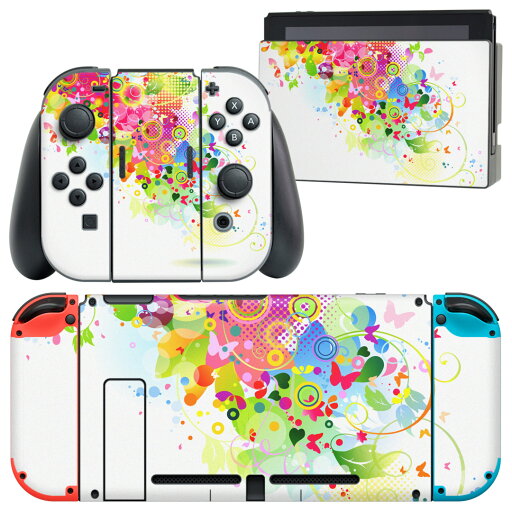 igsticker Nintendo Switch 用 デザインスキンシール 任天堂 ニンテンドー スイッチ 専用 本体ドック Joy-Con Joycon ジョイコン 専用 ゲーム機 カバー アクセサリー フィルム ステッカー 007668 カラフル レインボー 蝶 igsticker Nintendo Switch 用 デザインスキンシール 任天堂 ニンテンドー スイッチ 専用 本体ドック Joy-Con Joycon ジョイコン 専用 ゲーム機 カバー アクセサリー フィルム ステッカー 007668 カラフル レインボー 蝶