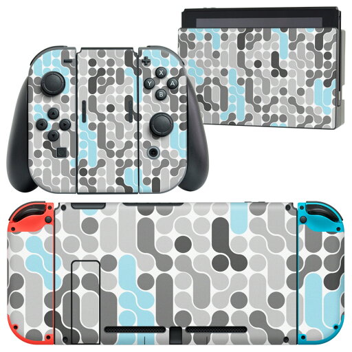 igsticker Nintendo Switch 用 デザインスキンシール 任天堂 ニンテンドー スイッチ 専用 本体ドック Joy-Con Joycon ジョイコン 専用 ゲーム機 カバー アクセサリー フィルム ステッカー 007754 モノクロ 水色 模様 igsticker Nintendo Switch 用 デザインスキンシール 任天堂 ニンテンドー スイッチ 専用 本体ドック Joy-Con Joycon ジョイコン 専用 ゲーム機 カバー アクセサリー フィルム ステッカー 007754 モノクロ 水色 模様