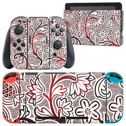 igsticker Nintendo Switch 用 デザインスキンシール 任天堂 ニンテンドー スイッチ 専用 本体ドック Joy-Con Joycon ジョイコン 専用 ゲーム機 カバー アクセサリー フィルム ステッカー 007793 花 赤 レッド 模様 igsticker Nintendo Switch 用 デザインスキンシール 任天堂 ニンテンドー スイッチ 専用 本体ドック Joy-Con Joycon ジョイコン 専用 ゲーム機 カバー アクセサリー フィルム ステッカー 007793 花 赤 レッド 模様