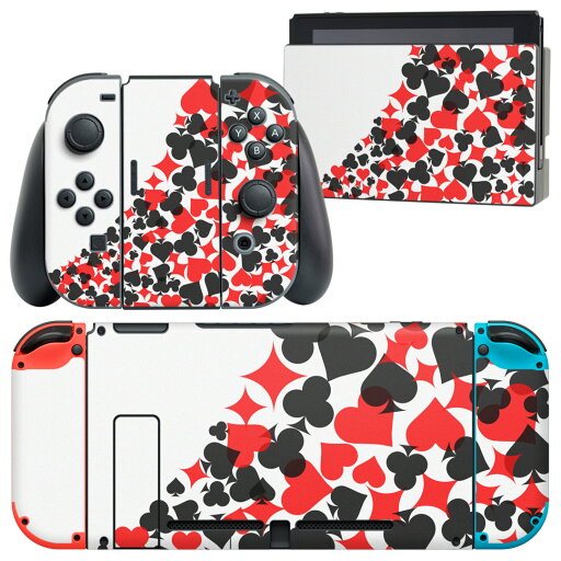 igsticker Nintendo Switch 用 デザインスキンシール 任天堂 ニンテンドー スイッチ 専用 本体ドック Joy-Con Joycon ジョイコン 専用 ゲーム機 カバー アクセサリー フィルム ステッカー 007820 赤 レッド 黒 ブラック トランプ igsticker Nintendo Switch 用 デザインスキンシール 任天堂 ニンテンドー スイッチ 専用 本体ドック Joy-Con Joycon ジョイコン 専用 ゲーム機 カバー アクセサリー フィルム ステッカー 007820 赤 レッド 黒 ブラック トランプ