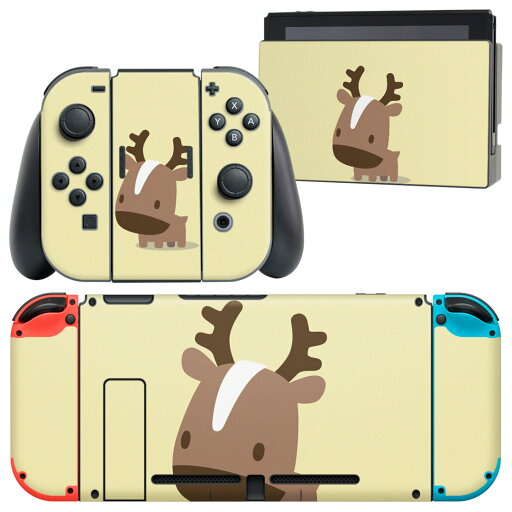 igsticker Nintendo Switch 用 デザインスキンシール 任天堂 ニンテンドー スイッチ 専用 本体ドック Joy-Con Joycon ジョイコン 専用 ゲーム機 カバー アクセサリー フィルム ステッカー 007849 トナカイ 鹿 イラスト キャラクター igsticker Nintendo Switch 用 デザインスキンシール 任天堂 ニンテンドー スイッチ 専用 本体ドック Joy-Con Joycon ジョイコン 専用 ゲーム機 カバー アクセサリー フィルム ステッカー 007849 トナカイ 鹿 イラスト キャラクター