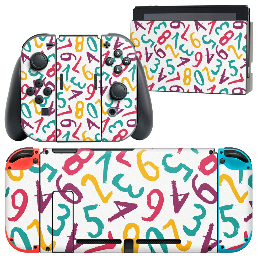製品名 Nintendo Switch 本体裏面＆ドック正面＆ジョイコン専用 デザインスキンシール セット内容 Nintendo Switch 本体＆ドック＆ジョイコン用スキンシール（各1枚） ニンテンドースイッチ専用です。携帯機のSwitch LiteやProコンには対応していません。 商品特徴 再剥離性シートを素材に採用し、細かな位置調整がしやすく貼り直しが容易です。専用の業務プリンターを使い、商品画像と遜色のない美しい印刷仕上がり。 注意事項 画像はサンプルですので、ご覧の環境によっては多少色味に違いを感じる場合がございます。 イメージと違った、モニターと色味が異なるという理由での交換や返金はご対応出来かねます。スキンシールのみの販売で、ニンテンドースイッチ本体などは付属しません。シワができた場合、ドライヤーなどで軽く温め、外側に向けてシワを伸ばすように貼ってください。初回貼付時の位置調整や貼り直しは可能ですが、しっかりと押し付けて接着させた後の再剥離、再利用は保証しておりません。また接着部に油分や汚れが付着しますと角の部分は剥がれやすくなりますので、貼付時はあまり触れないようにご注意ください。無地のセミグロスシートにデザインをプリントした商品で、デコなどの加工はございません。 凹凸や光沢があるように見えたり布地や金属を素材にしたように見える商品もありますが、デザインの図版によるものです。印刷時に微妙な画像のズレが生じる場合がございます。ご注文後に1点1点制作する受注生産品の為、不良品以外のご返品や交換は固くお断りします。当店における繰り返しの実機テストでは問題ありませんでしたが、経過年数や使用環境により、シールを剥がす際に本体の塗装が一部剥がれる可能性があります。恐れ入りますが、万が一そのような状況になった場合でも当店ではゲーム機本体の保証は出来かねますので、予めご理解の上お求めください。 商品発送 完全受注生産のハンドメイド商品となりますので、既製品と比べて発送までお時間を頂いています。 基本的に決済確認後2?3営業日、最大で10営業日での発送となります。繁忙期や休業日明けの場合はさらに時間がかかる場合があります。 その際には別途メールにてご連絡致します。メール便の場合、発送日から到着までに2?4日ほどかかる場合が多く、紛失などの保障もご対応できかねます。あらかじめご了承下さい。