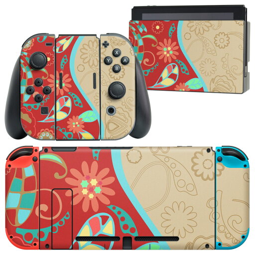igsticker Nintendo Switch 用 デザインスキンシール 任天堂 ニンテンドー スイッチ 専用 本体ドック Joy-Con Joycon ジョイコン 専用 ゲーム機 カバー アクセサリー フィルム ステッカー 007958 花 水色 赤 レッド 模様 igsticker Nintendo Switch 用 デザインスキンシール 任天堂 ニンテンドー スイッチ 専用 本体ドック Joy-Con Joycon ジョイコン 専用 ゲーム機 カバー アクセサリー フィルム ステッカー 007958 花 水色 赤 レッド 模様