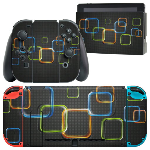 igsticker Nintendo Switch 用 デザインスキンシール 任天堂 ニンテンドー スイッチ 専用 本体ドック Joy-Con Joycon ジョイコン 専用 ゲーム機 カバー アクセサリー フィルム ステッカー 008025 四角 デザイン 黒 ブラック igsticker Nintendo Switch 用 デザインスキンシール 任天堂 ニンテンドー スイッチ 専用 本体ドック Joy-Con Joycon ジョイコン 専用 ゲーム機 カバー アクセサリー フィルム ステッカー 008025 四角 デザイン 黒 ブラック