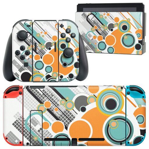 igsticker Nintendo Switch 用 デザインスキンシール 任天堂 ニンテンドー スイッチ 専用 本体ドック Joy-Con Joycon ジョイコン 専用 ゲーム機 カバー アクセサリー フィルム ステッカー 008031 オレンジ デザイン 水色 igsticker Nintendo Switch 用 デザインスキンシール 任天堂 ニンテンドー スイッチ 専用 本体ドック Joy-Con Joycon ジョイコン 専用 ゲーム機 カバー アクセサリー フィルム ステッカー 008031 オレンジ デザイン 水色