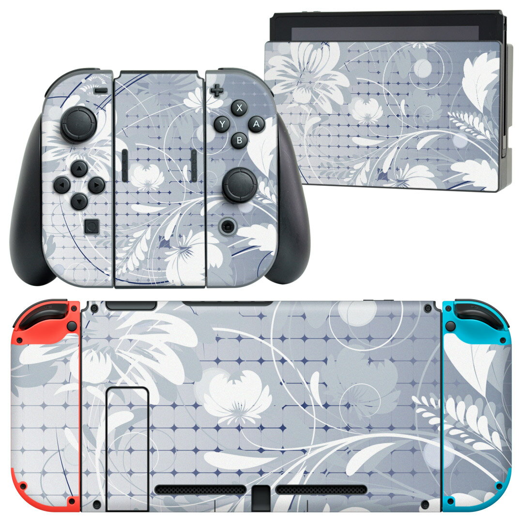 製品名 Nintendo Switch 本体裏面＆ドック正面＆ジョイコン専用 デザインスキンシール セット内容 Nintendo Switch 本体＆ドック＆ジョイコン用スキンシール（各1枚） ニンテンドースイッチ専用です。携帯機のSwitch LiteやProコンには対応していません。 商品特徴 再剥離性シートを素材に採用し、細かな位置調整がしやすく貼り直しが容易です。専用の業務プリンターを使い、商品画像と遜色のない美しい印刷仕上がり。 注意事項 画像はサンプルですので、ご覧の環境によっては多少色味に違いを感じる場合がございます。 イメージと違った、モニターと色味が異なるという理由での交換や返金はご対応出来かねます。スキンシールのみの販売で、ニンテンドースイッチ本体などは付属しません。シワができた場合、ドライヤーなどで軽く温め、外側に向けてシワを伸ばすように貼ってください。初回貼付時の位置調整や貼り直しは可能ですが、しっかりと押し付けて接着させた後の再剥離、再利用は保証しておりません。また接着部に油分や汚れが付着しますと角の部分は剥がれやすくなりますので、貼付時はあまり触れないようにご注意ください。無地のセミグロスシートにデザインをプリントした商品で、デコなどの加工はございません。 凹凸や光沢があるように見えたり布地や金属を素材にしたように見える商品もありますが、デザインの図版によるものです。印刷時に微妙な画像のズレが生じる場合がございます。ご注文後に1点1点制作する受注生産品の為、不良品以外のご返品や交換は固くお断りします。当店における繰り返しの実機テストでは問題ありませんでしたが、経過年数や使用環境により、シールを剥がす際に本体の塗装が一部剥がれる可能性があります。恐れ入りますが、万が一そのような状況になった場合でも当店ではゲーム機本体の保証は出来かねますので、予めご理解の上お求めください。 商品発送 完全受注生産のハンドメイド商品となりますので、既製品と比べて発送までお時間を頂いています。 基本的に決済確認後2?3営業日、最大で10営業日での発送となります。繁忙期や休業日明けの場合はさらに時間がかかる場合があります。 その際には別途メールにてご連絡致します。メール便の場合、発送日から到着までに2?4日ほどかかる場合が多く、紛失などの保障もご対応できかねます。あらかじめご了承下さい。