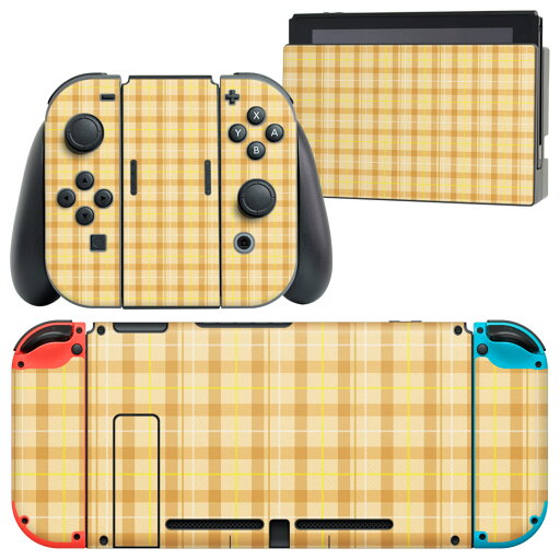 igsticker Nintendo Switch 用 デザインスキンシール 任天堂 ニンテンドー スイッチ 専用 本体ドック Joy-Con Joycon ジョイコン 専用 ゲーム機 カバー アクセサリー フィルム ステッカー 008098 オレンジ イエロー 黄色 チェック 模様 igsticker Nintendo Switch 用 デザインスキンシール 任天堂 ニンテンドー スイッチ 専用 本体ドック Joy-Con Joycon ジョイコン 専用 ゲーム機 カバー アクセサリー フィルム ステッカー 008098 オレンジ イエロー 黄色 チェック 模様