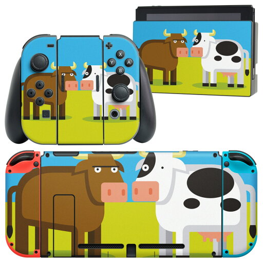 igsticker Nintendo Switch 用 デザインスキンシール 任天堂 ニンテンドー スイッチ 専用 本体ドック Joy-Con Joycon ジョイコン 専用 ゲーム機 カバー アクセサリー フィルム ステッカー 008209 イラスト 動物 牛 うし igsticker Nintendo Switch 用 デザインスキンシール 任天堂 ニンテンドー スイッチ 専用 本体ドック Joy-Con Joycon ジョイコン 専用 ゲーム機 カバー アクセサリー フィルム ステッカー 008209 イラスト 動物 牛 うし