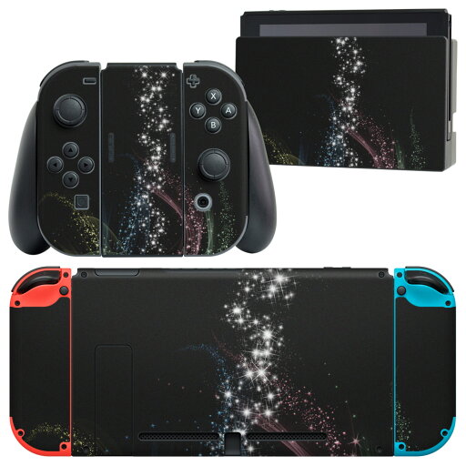 igsticker Nintendo Switch 用 デザインスキンシール 任天堂 ニンテンドー スイッチ 専用 本体ドック Joy-Con Joycon ジョイコン 専用 ゲーム機 カバー アクセサリー フィルム ステッカー 008213 カラフル レインボー きらきら 黒 ブラック igsticker Nintendo Switch 用 デザインスキンシール 任天堂 ニンテンドー スイッチ 専用 本体ドック Joy-Con Joycon ジョイコン 専用 ゲーム機 カバー アクセサリー フィルム ステッカー 008213 カラフル レインボー きらきら 黒 ブラック