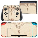 igsticker Nintendo Switch 用 デザインスキンシール 任天堂 ニンテンドー スイッチ 専用 本体ドック Joy-Con Joycon ジョイコン 専用 ゲーム機 カバー アクセサリー フィルム ステッカー 008403 民族 イラスト 闘牛(2)