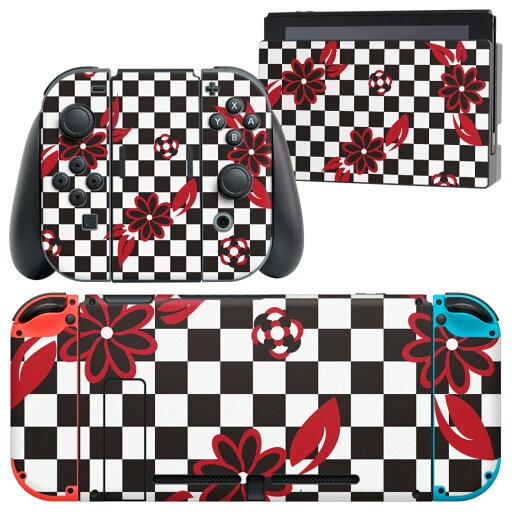 igsticker Nintendo Switch 用 デザインスキンシール 任天堂 ニンテンドー スイッチ 専用 本体ドック Joy-Con Joycon ジョイコン 専用 ゲーム機 カバー アクセサリー フィルム ステッカー 008442 花 赤 レッド 市松模様 igsticker Nintendo Switch 用 デザインスキンシール 任天堂 ニンテンドー スイッチ 専用 本体ドック Joy-Con Joycon ジョイコン 専用 ゲーム機 カバー アクセサリー フィルム ステッカー 008442 花 赤 レッド 市松模様