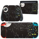 igsticker Nintendo Switch 用 デザインスキンシール 任天堂 ニンテンドー スイッチ 専用 本体ドック Joy-Con Joycon ジョイコン 専用 ゲーム機 カバー アクセサリー フィルム ステッカー 008443 ハロウィン 魔女 黒 ブラック(2)