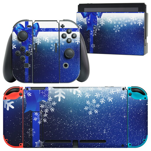 igsticker Nintendo Switch 用 デザインスキンシール 任天堂 ニンテンドー スイッチ 専用 本体ドック Joy-Con Joycon ジョイコン 専用 ゲーム機 カバー アクセサリー フィルム ステッカー 008486 青 ブルー リボン 雪 結晶 冬 igsticker Nintendo Switch 用 デザインスキンシール 任天堂 ニンテンドー スイッチ 専用 本体ドック Joy-Con Joycon ジョイコン 専用 ゲーム機 カバー アクセサリー フィルム ステッカー 008486 青 ブルー リボン 雪 結晶 冬