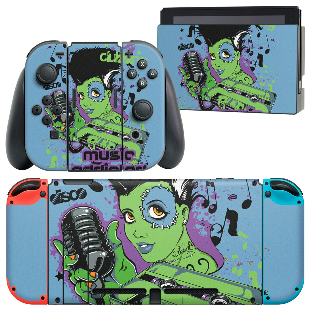 製品名 Nintendo Switch 本体裏面＆ドック正面＆ジョイコン専用 デザインスキンシール セット内容 Nintendo Switch 本体＆ドック＆ジョイコン用スキンシール（各1枚） ニンテンドースイッチ専用です。携帯機のSwitch LiteやProコンには対応していません。 商品特徴 再剥離性シートを素材に採用し、細かな位置調整がしやすく貼り直しが容易です。専用の業務プリンターを使い、商品画像と遜色のない美しい印刷仕上がり。 注意事項 画像はサンプルですので、ご覧の環境によっては多少色味に違いを感じる場合がございます。 イメージと違った、モニターと色味が異なるという理由での交換や返金はご対応出来かねます。スキンシールのみの販売で、ニンテンドースイッチ本体などは付属しません。シワができた場合、ドライヤーなどで軽く温め、外側に向けてシワを伸ばすように貼ってください。初回貼付時の位置調整や貼り直しは可能ですが、しっかりと押し付けて接着させた後の再剥離、再利用は保証しておりません。また接着部に油分や汚れが付着しますと角の部分は剥がれやすくなりますので、貼付時はあまり触れないようにご注意ください。無地のセミグロスシートにデザインをプリントした商品で、デコなどの加工はございません。 凹凸や光沢があるように見えたり布地や金属を素材にしたように見える商品もありますが、デザインの図版によるものです。印刷時に微妙な画像のズレが生じる場合がございます。ご注文後に1点1点制作する受注生産品の為、不良品以外のご返品や交換は固くお断りします。当店における繰り返しの実機テストでは問題ありませんでしたが、経過年数や使用環境により、シールを剥がす際に本体の塗装が一部剥がれる可能性があります。恐れ入りますが、万が一そのような状況になった場合でも当店ではゲーム機本体の保証は出来かねますので、予めご理解の上お求めください。 商品発送 完全受注生産のハンドメイド商品となりますので、既製品と比べて発送までお時間を頂いています。 基本的に決済確認後2?3営業日、最大で10営業日での発送となります。繁忙期や休業日明けの場合はさらに時間がかかる場合があります。 その際には別途メールにてご連絡致します。メール便の場合、発送日から到着までに2?4日ほどかかる場合が多く、紛失などの保障もご対応できかねます。あらかじめご了承下さい。