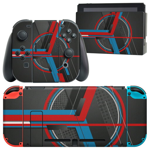 igsticker Nintendo Switch 用 デザインスキンシール 任天堂 ニンテンドー スイッチ 専用 本体ドック Joy-Con Joycon ジョイコン 専用 ゲーム機 カバー アクセサリー フィルム ステッカー 008533 赤 レッド 青 ブルー 模様 igsticker Nintendo Switch 用 デザインスキンシール 任天堂 ニンテンドー スイッチ 専用 本体ドック Joy-Con Joycon ジョイコン 専用 ゲーム機 カバー アクセサリー フィルム ステッカー 008533 赤 レッド 青 ブルー 模様