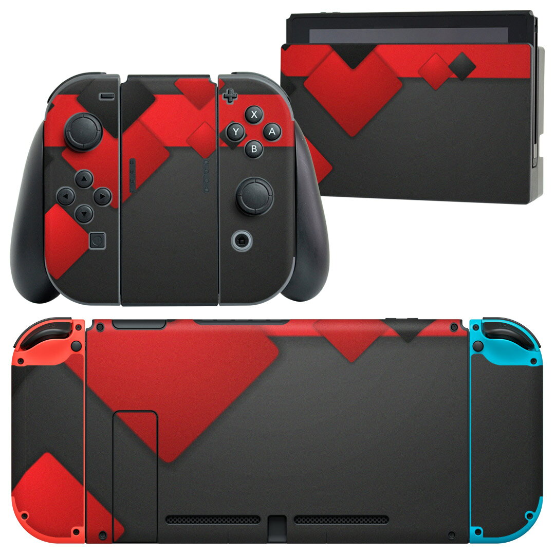 製品名 Nintendo Switch 本体裏面＆ドック正面＆ジョイコン専用 デザインスキンシール セット内容 Nintendo Switch 本体＆ドック＆ジョイコン用スキンシール（各1枚） ニンテンドースイッチ専用です。携帯機のSwitch LiteやProコンには対応していません。 商品特徴 再剥離性シートを素材に採用し、細かな位置調整がしやすく貼り直しが容易です。専用の業務プリンターを使い、商品画像と遜色のない美しい印刷仕上がり。 注意事項 画像はサンプルですので、ご覧の環境によっては多少色味に違いを感じる場合がございます。 イメージと違った、モニターと色味が異なるという理由での交換や返金はご対応出来かねます。スキンシールのみの販売で、ニンテンドースイッチ本体などは付属しません。シワができた場合、ドライヤーなどで軽く温め、外側に向けてシワを伸ばすように貼ってください。初回貼付時の位置調整や貼り直しは可能ですが、しっかりと押し付けて接着させた後の再剥離、再利用は保証しておりません。また接着部に油分や汚れが付着しますと角の部分は剥がれやすくなりますので、貼付時はあまり触れないようにご注意ください。無地のセミグロスシートにデザインをプリントした商品で、デコなどの加工はございません。 凹凸や光沢があるように見えたり布地や金属を素材にしたように見える商品もありますが、デザインの図版によるものです。印刷時に微妙な画像のズレが生じる場合がございます。ご注文後に1点1点制作する受注生産品の為、不良品以外のご返品や交換は固くお断りします。当店における繰り返しの実機テストでは問題ありませんでしたが、経過年数や使用環境により、シールを剥がす際に本体の塗装が一部剥がれる可能性があります。恐れ入りますが、万が一そのような状況になった場合でも当店ではゲーム機本体の保証は出来かねますので、予めご理解の上お求めください。 商品発送 完全受注生産のハンドメイド商品となりますので、既製品と比べて発送までお時間を頂いています。 基本的に決済確認後2?3営業日、最大で10営業日での発送となります。繁忙期や休業日明けの場合はさらに時間がかかる場合があります。 その際には別途メールにてご連絡致します。メール便の場合、発送日から到着までに2?4日ほどかかる場合が多く、紛失などの保障もご対応できかねます。あらかじめご了承下さい。