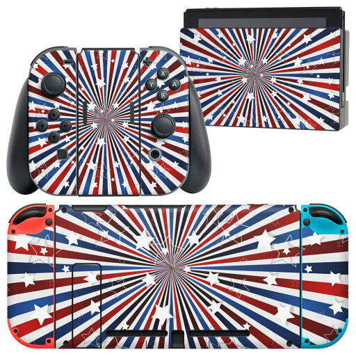 igsticker Nintendo Switch 用 デザインスキンシール 任天堂 ニンテンドー スイッチ 専用 本体ドック Joy-Con Joycon ジョイコン 専用 ゲーム機 カバー アクセサリー フィルム ステッカー 008622 星 スター 赤 レッド 青 ブルー igsticker Nintendo Switch 用 デザインスキンシール 任天堂 ニンテンドー スイッチ 専用 本体ドック Joy-Con Joycon ジョイコン 専用 ゲーム機 カバー アクセサリー フィルム ステッカー 008622 星 スター 赤 レッド 青 ブルー
