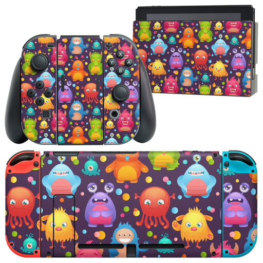 igsticker Nintendo Switch 用 デザインスキンシール 任天堂 ニンテンドー スイッチ 専用 本体ドック Joy-Con Joycon ジョイコン 専用 ゲーム機 カバー アクセサリー フィルム ステッカー 008664 モンスター カラフル キャラクター igsticker Nintendo Switch 用 デザインスキンシール 任天堂 ニンテンドー スイッチ 専用 本体ドック Joy-Con Joycon ジョイコン 専用 ゲーム機 カバー アクセサリー フィルム ステッカー 008664 モンスター カラフル キャラクター