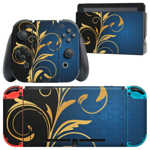 igsticker Nintendo Switch 用 デザインスキンシール 任天堂 ニンテンドー スイッチ 専用 本体ドック Joy-Con Joycon ジョイコン 専用 ゲーム機 カバー アクセサリー フィルム ステッカー 008696 青 ブルー 植物 模様 igsticker Nintendo Switch 用 デザインスキンシール 任天堂 ニンテンドー スイッチ 専用 本体ドック Joy-Con Joycon ジョイコン 専用 ゲーム機 カバー アクセサリー フィルム ステッカー 008696 青 ブルー 植物 模様